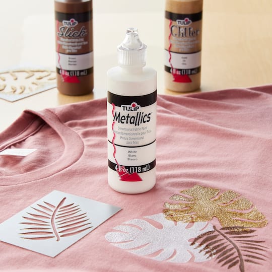 Tulip® Metallics™ Dimensional Fabric Paint, White